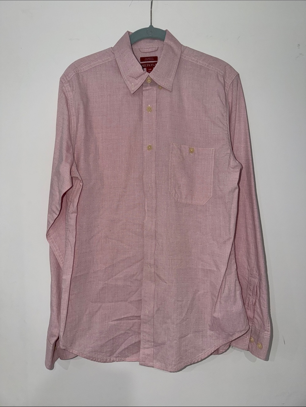 Merona Men’s Light Pink Button-Down Tailored Shirt